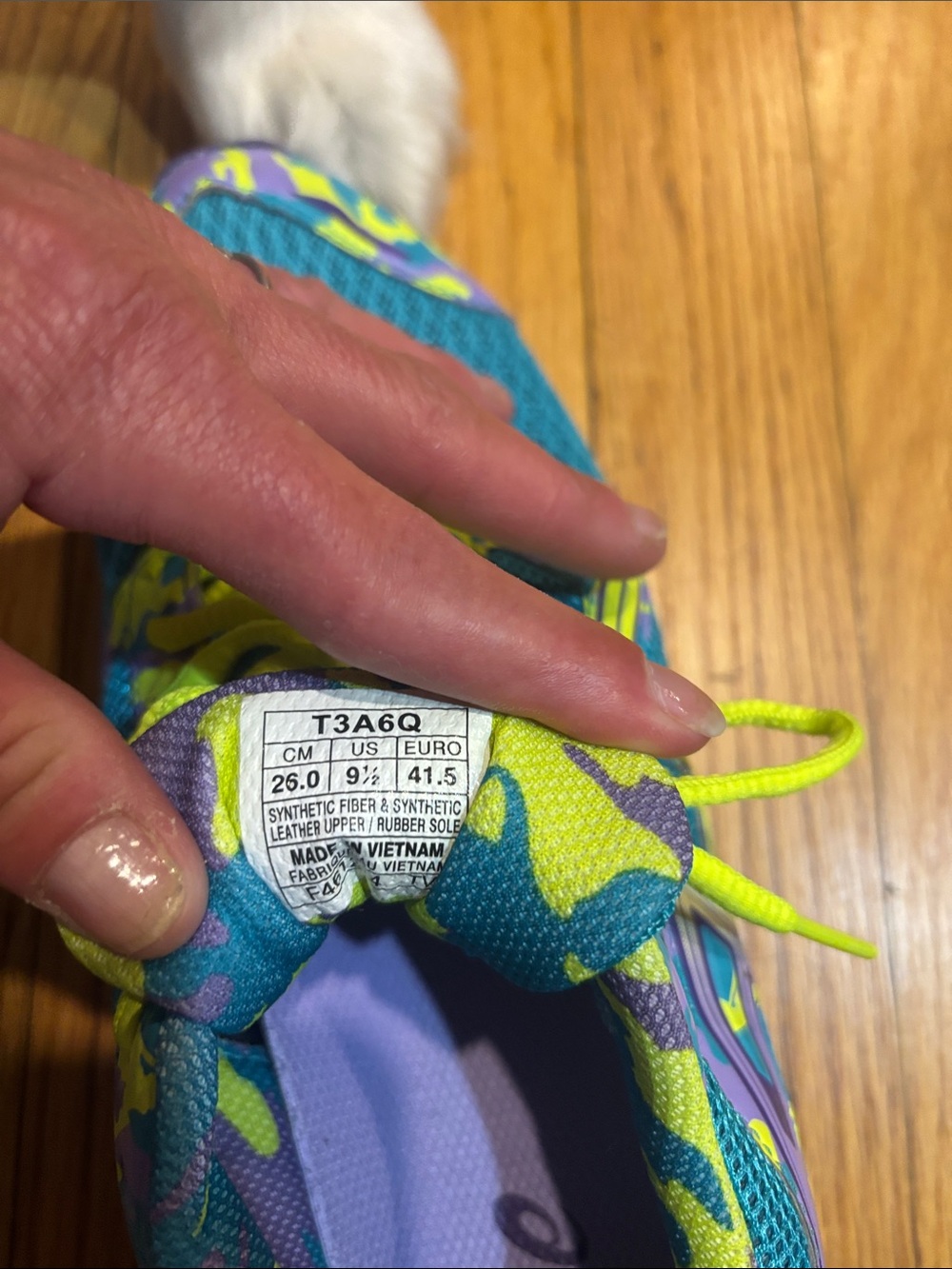 Asics Teal and Neon Yellow Women's Running Sneakers - Picture 7 of 11